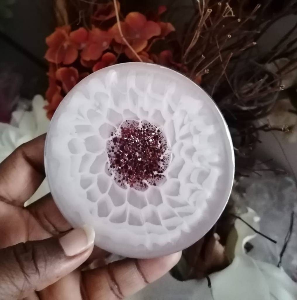Set of 4 flower resin Coasters