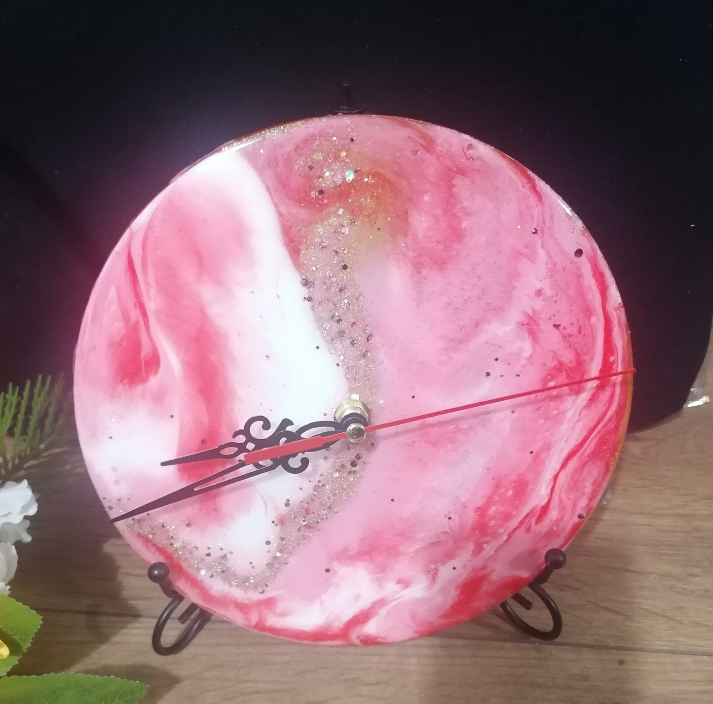 Red Resin Clock