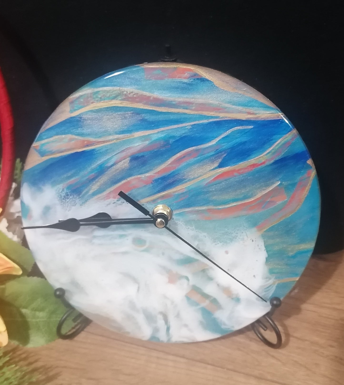 Blue Wave Effect Clock