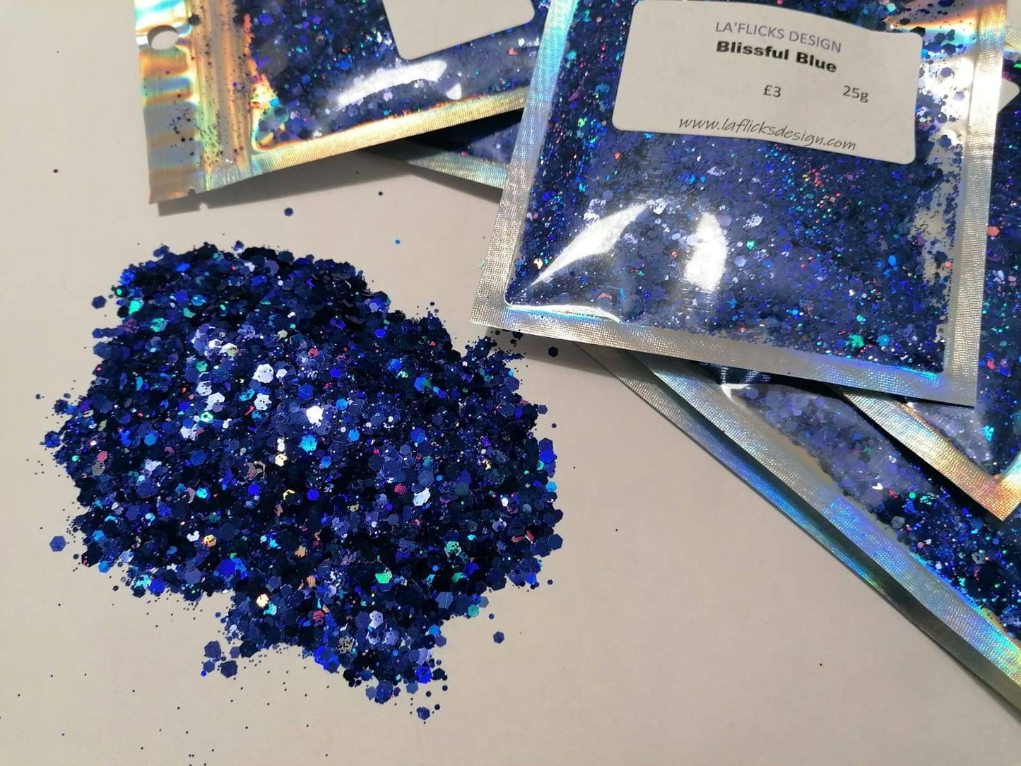 Blissful Blue chunky holographic glitter mix
