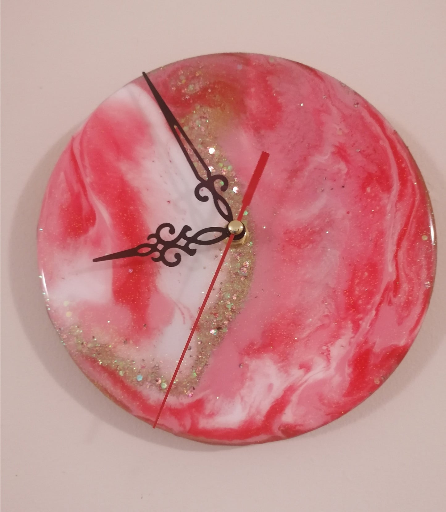 Red Resin Clock