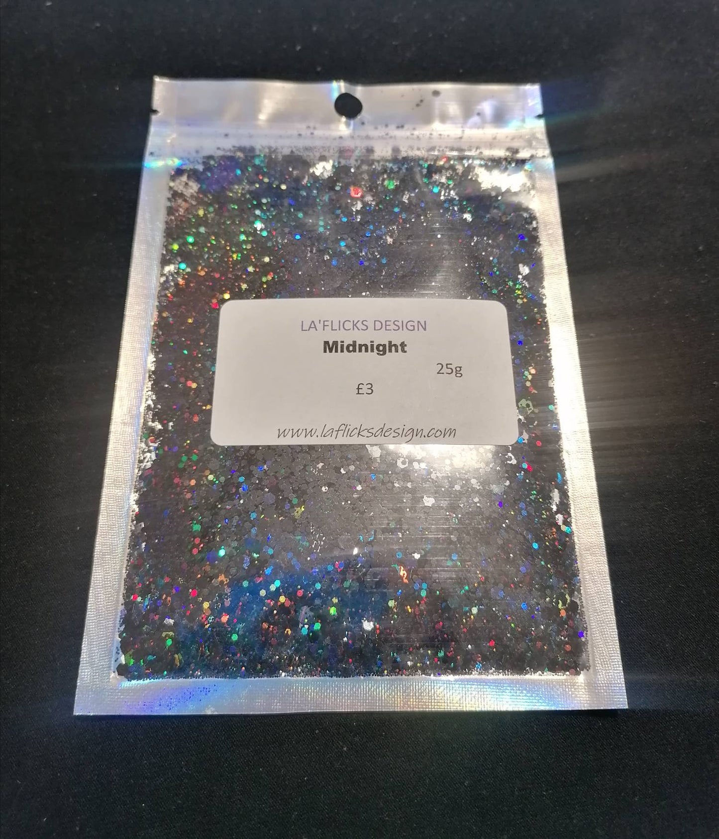 Midnight holographic glitter mix