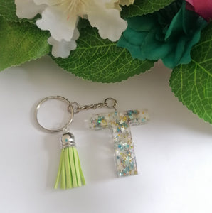 Personalised Letter T keyring