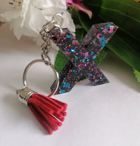 Personalised Letter X keyring