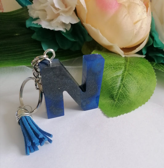 Personalised Letter N keyring