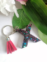 Load image into Gallery viewer, Personalised Letter X keyring
