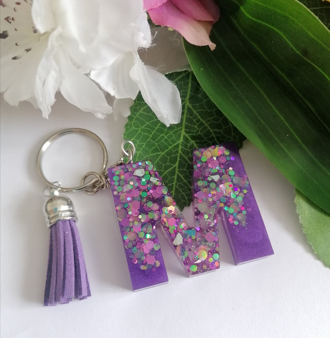 Personalised Letter M keyring