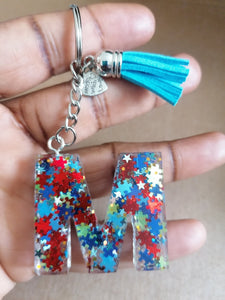 Autism Letter M keyring