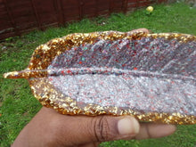 Load image into Gallery viewer, Gold silver mix glitter trinket tray -
