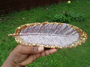 Gold silver mix glitter trinket tray -