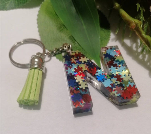 Autism Letter N keyring
