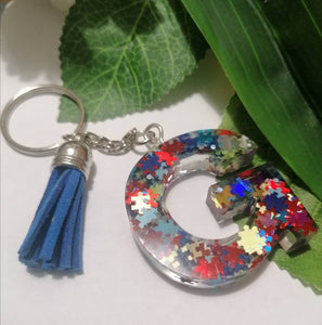 Autism Letter G keyring