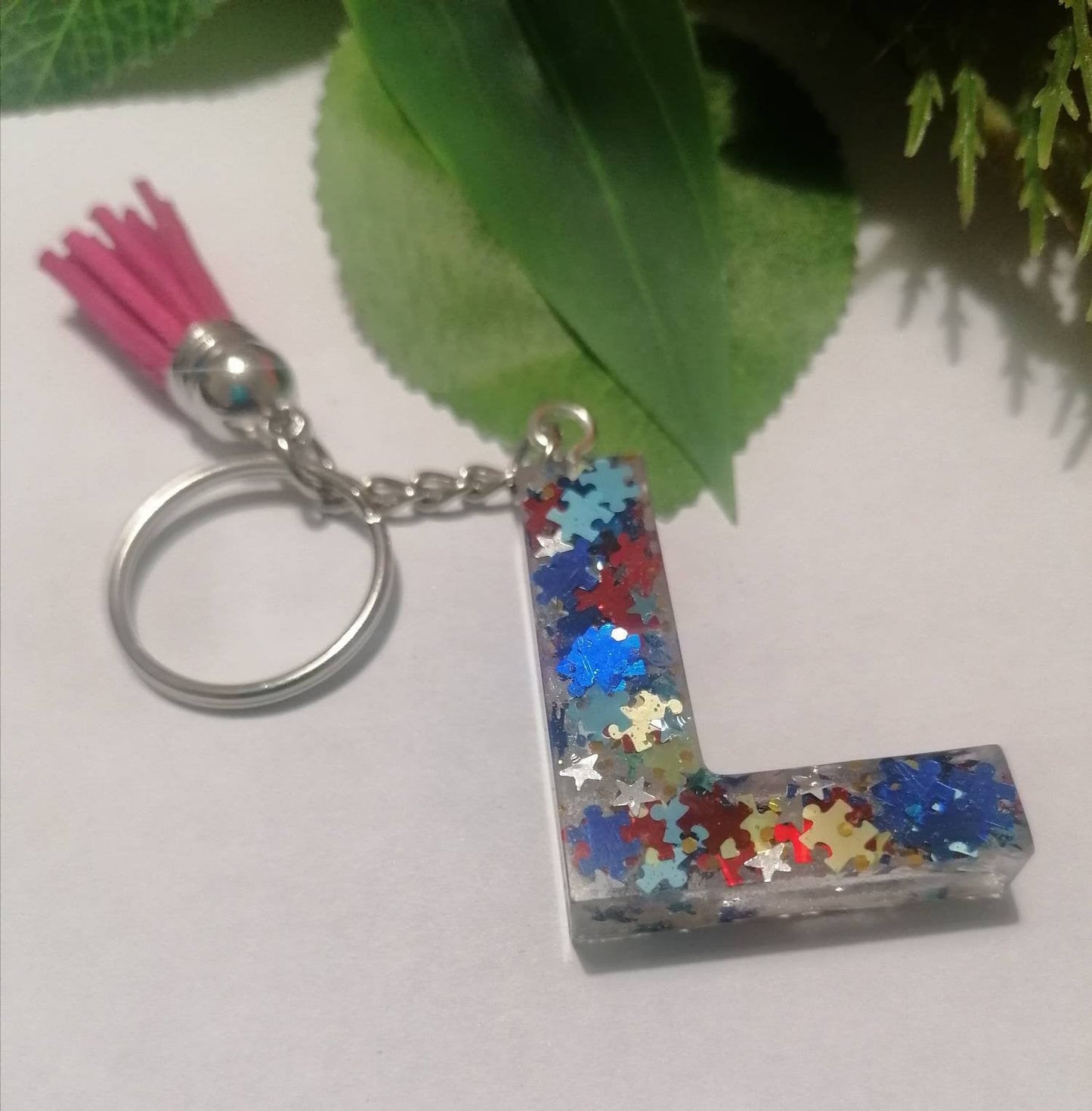Autism Letter L keyring