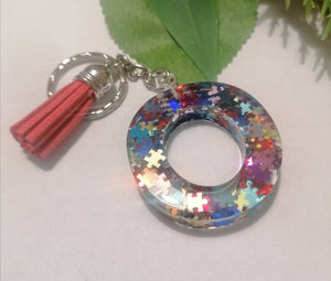 Autism Letter O keyring