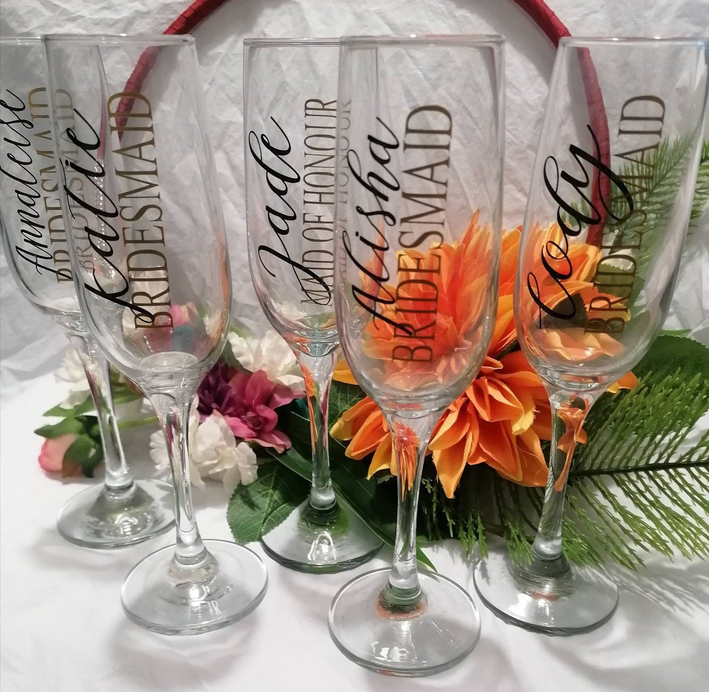 Personalised Champagne Flutes