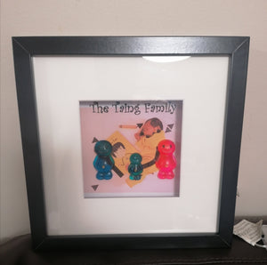 Personalised Jelly Baby Family Art with lights