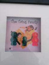 Load image into Gallery viewer, Personalised Jelly Baby Family Art with lights
