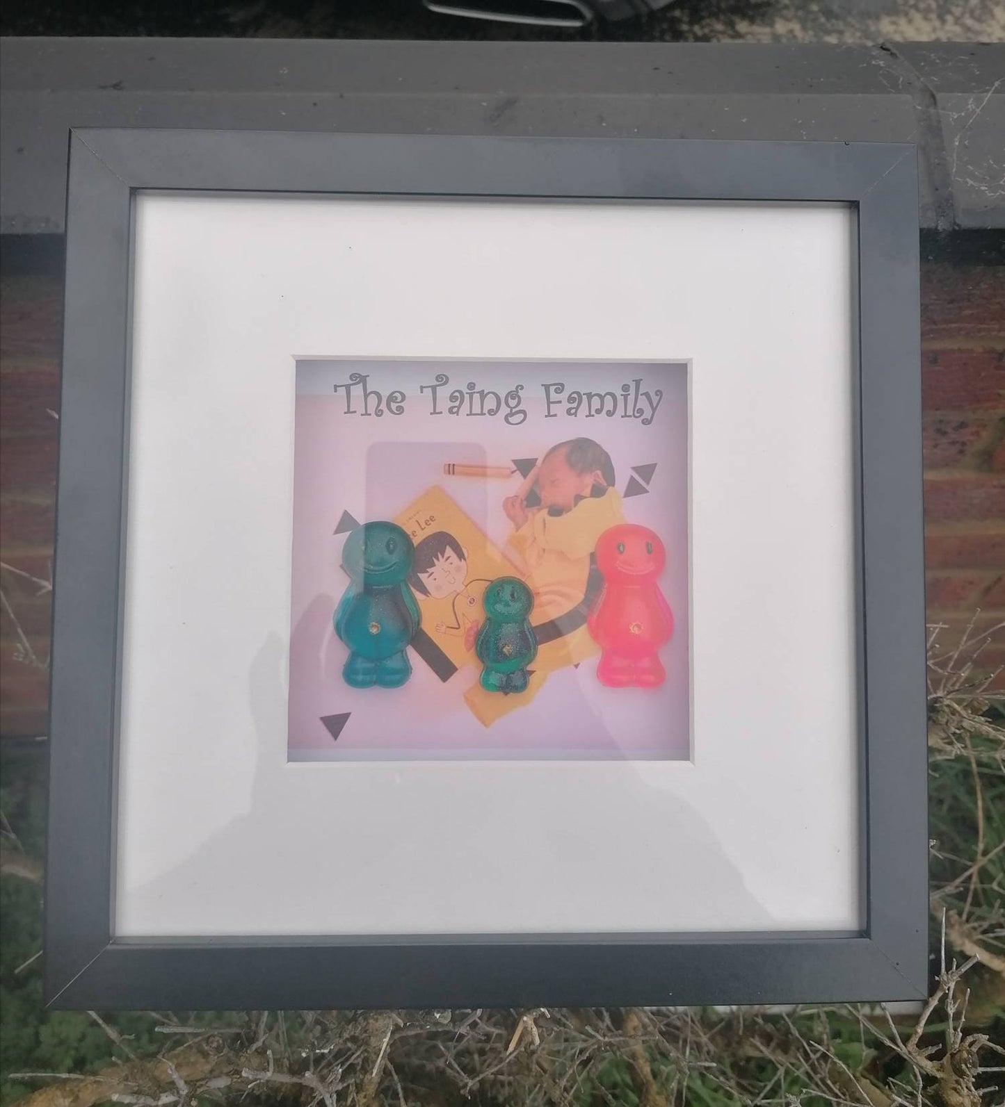 Personalised Jelly Baby Family Art with lights