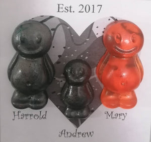 Personalised Jelly Baby Couples Art