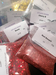 Glitter grab bag - 10 bags of assorted glitter