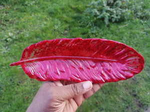 Hot Red glitter trinket tray