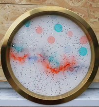 Load image into Gallery viewer, Brass alcohol ink metal tray
