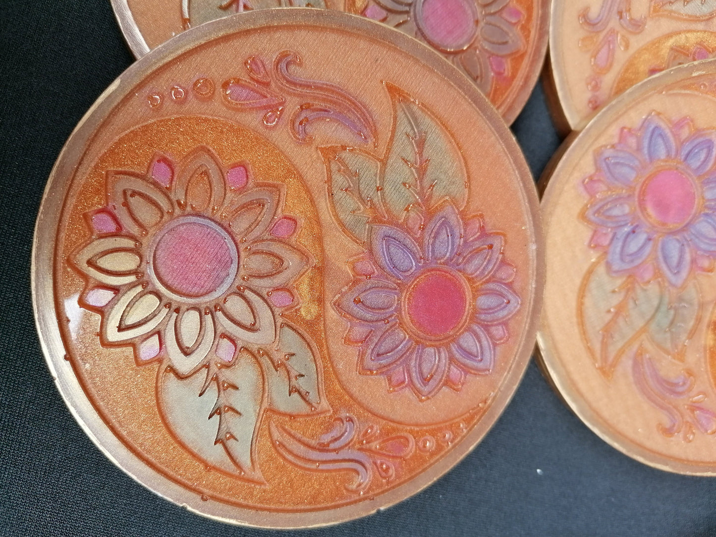 Set of 4 Sunflower Coaster